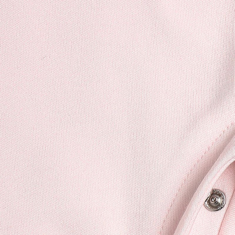 Girls Light Pink Knitted Leg Opening Babysuit image number null